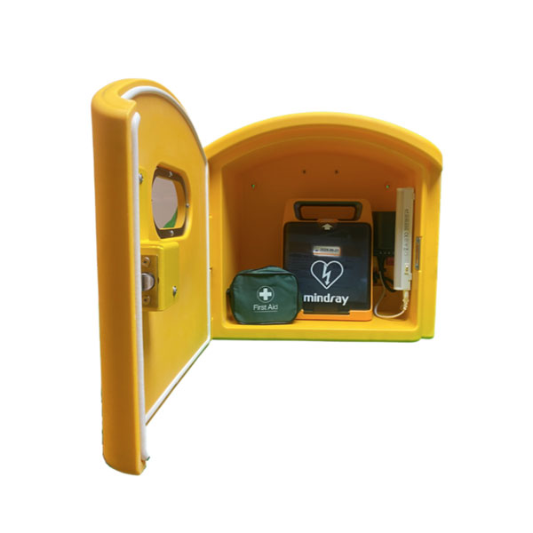 Image 2 of Defib Caddy Polyethylene Heated Locked Defibrillator Cabinet