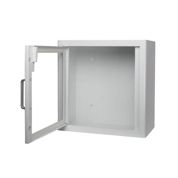 Image 2 of White Metal Defibrillator Cabinet with Alarm