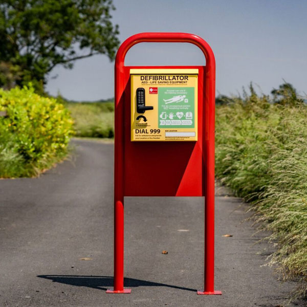 Image 2 of Hoop Bar Defibrillator Cabinet Mount